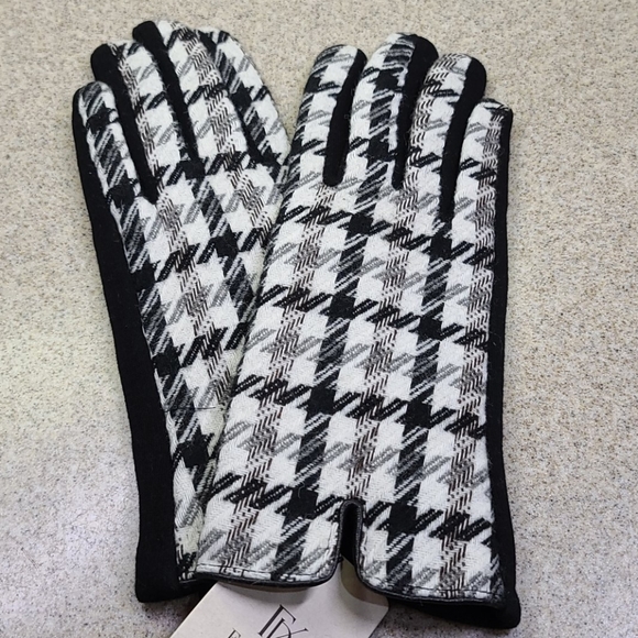 ALABAMA FANS Black/White/Grey Houndstooth Gloves📱 - Picture 1 of 11